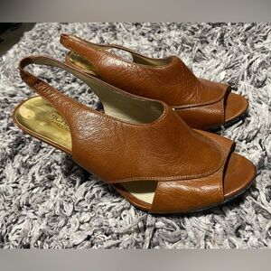 Michael Kors brown leather heels